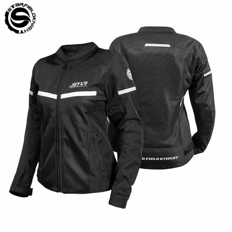 Summer Knights Clothing - SFK Zwart-wit motorjas Dames rijkleding Lente