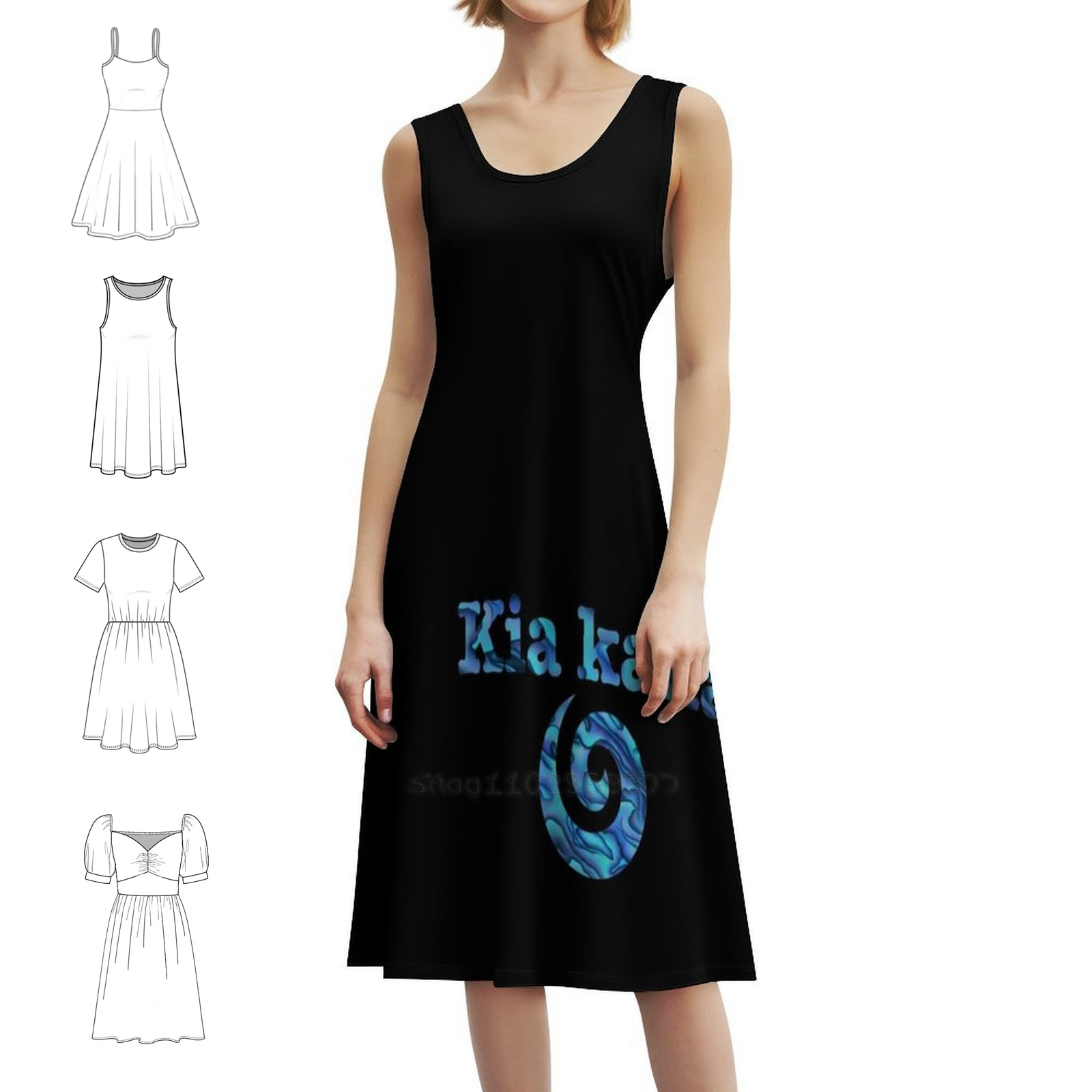 Summer Clothing Nz - Kaha Koru Sweetheart Hals Jurk Elegante
