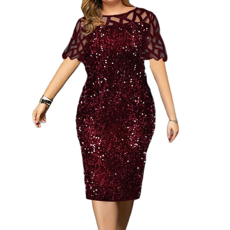Summer Clothing For 60 Year Old Woman - 2022 Vrouwen Glanzende Feestjurken M-5XL Size