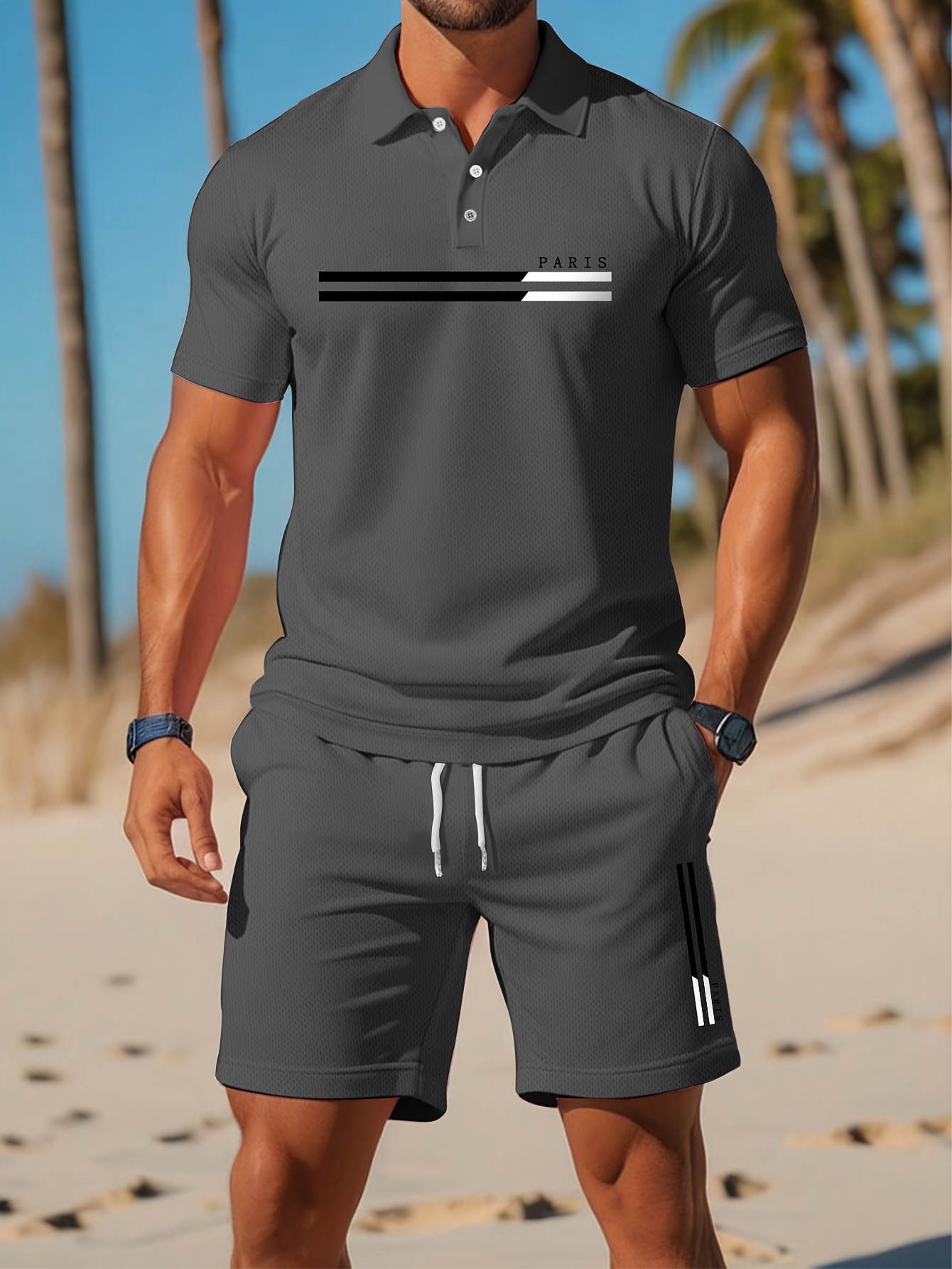 Summer Clothing Patterns - 2026 Zomer Heren Polo Set -