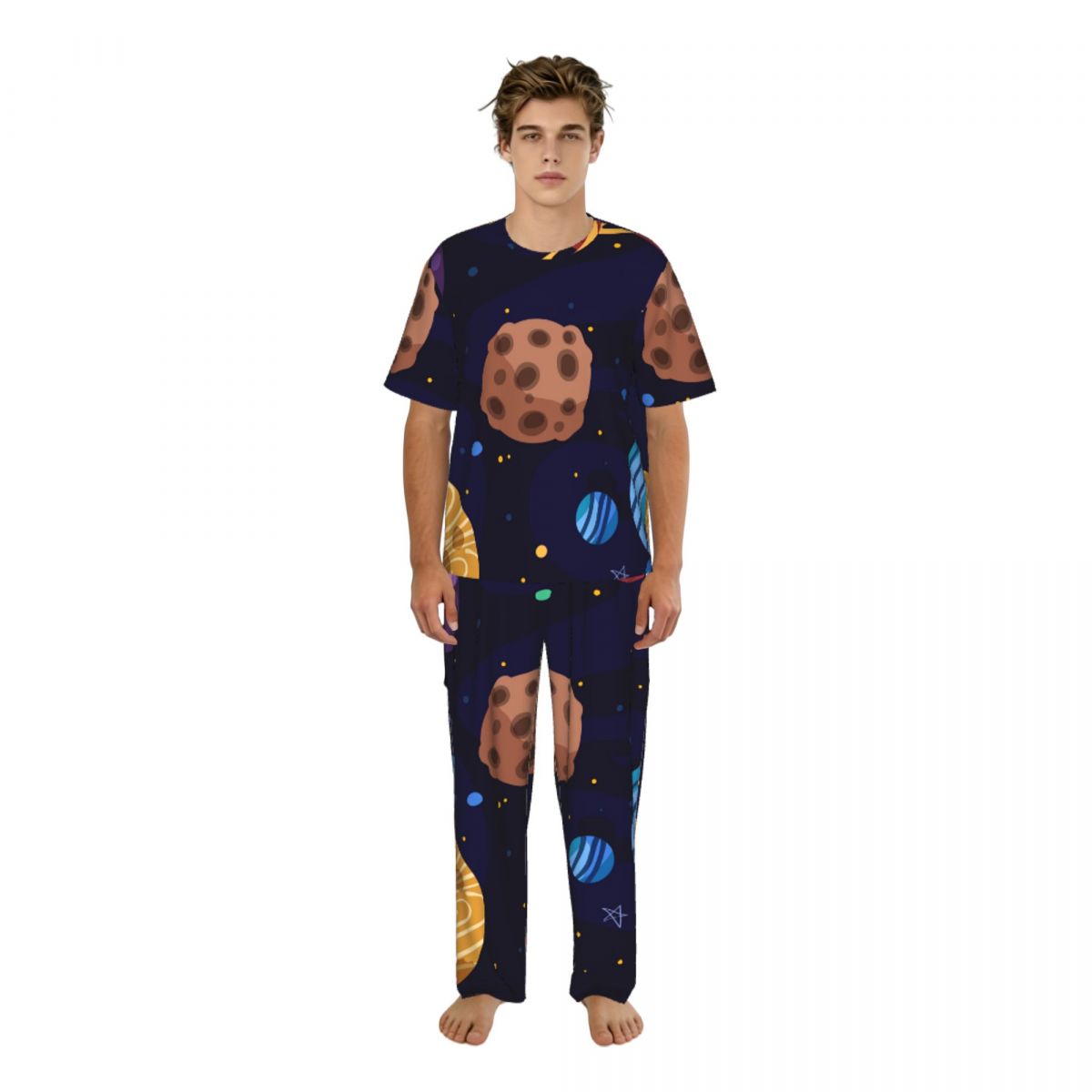Summer Clothing Cartoon - Heren pyjamapak met korte mouwen en