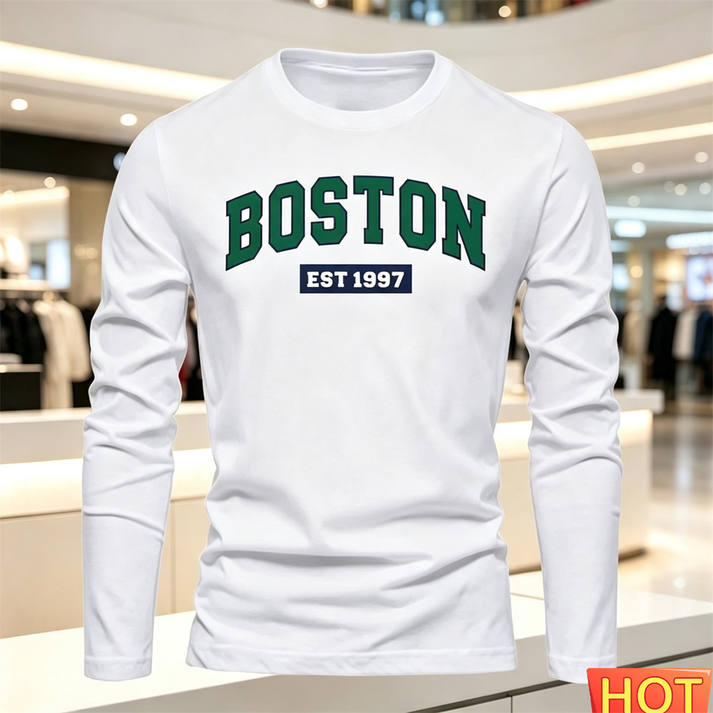 Summer Clothing Types - Herfst Zomer heren T-shirt met lange