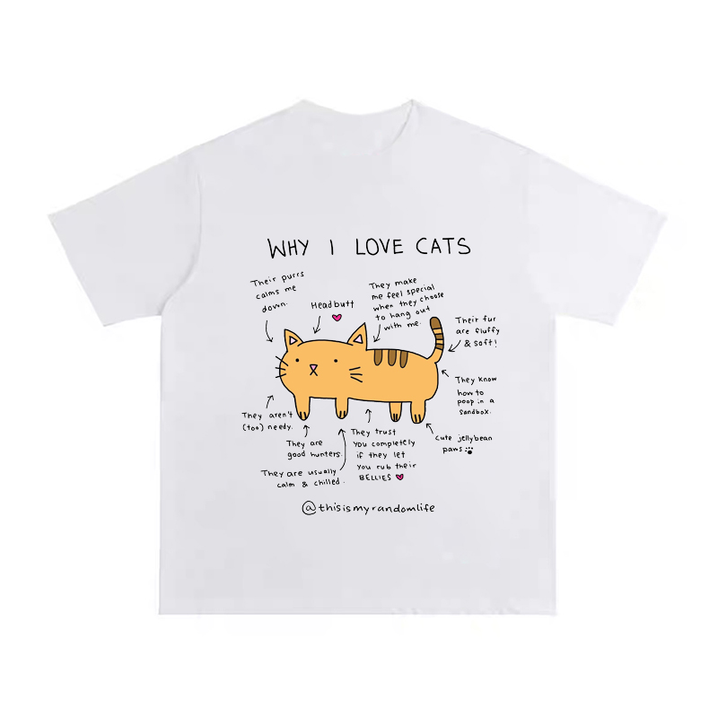 Yellow Summer Clothing - Gele Kat Analyse Foto Gedrukt T-shirt