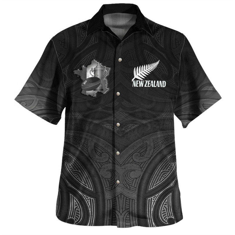 Summer Clothing Nz - Zomer Harajuku 3d Nieuw-Zeeland Maori Zilveren