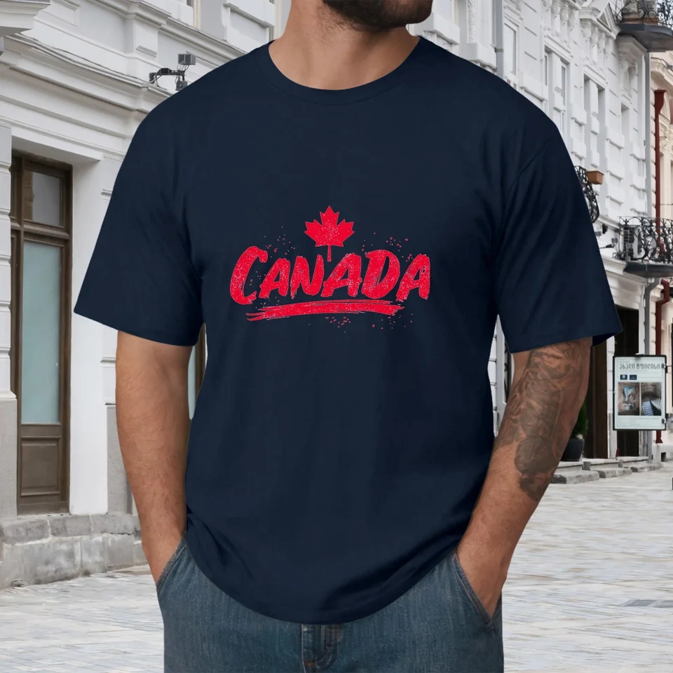 Summer Clothing Canada - Mode Esdoornbladeren Canada Vlag Heren T-shirts