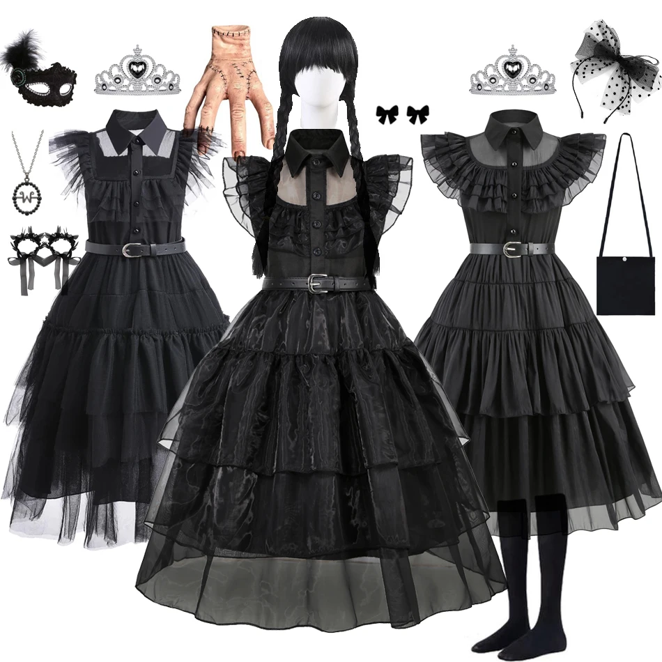 Summer Clothing For Teens - Zwarte kostuums jurk voor meisjes gothic