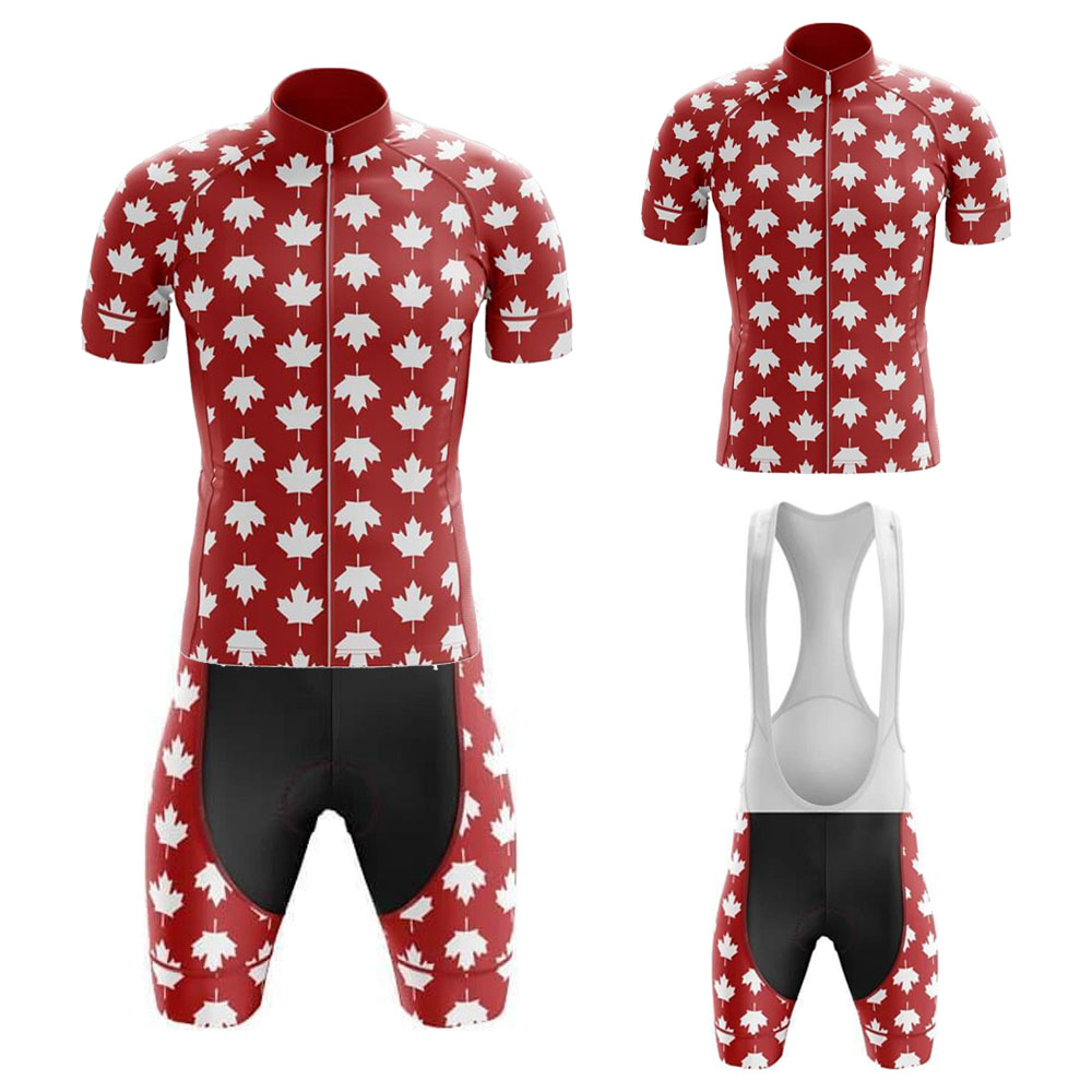 Summer Clothing Canada - Canada Fietsshirt Set voor Heren Mountainbikekleding
