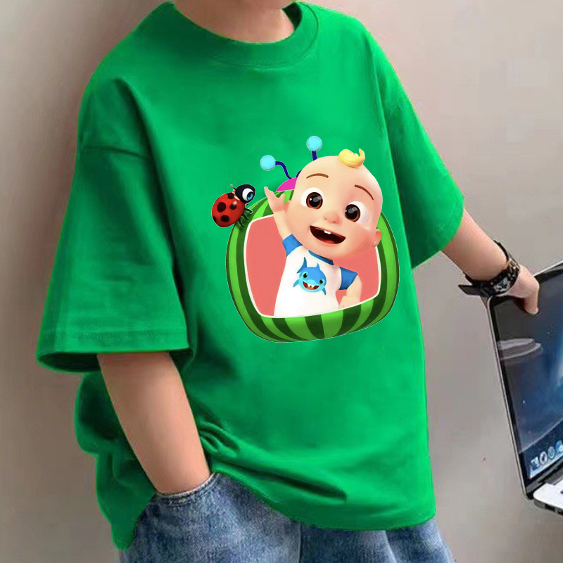 Summer Clothing Cartoon - Cocomelons Baby T-shirts Anime Katoen Korte