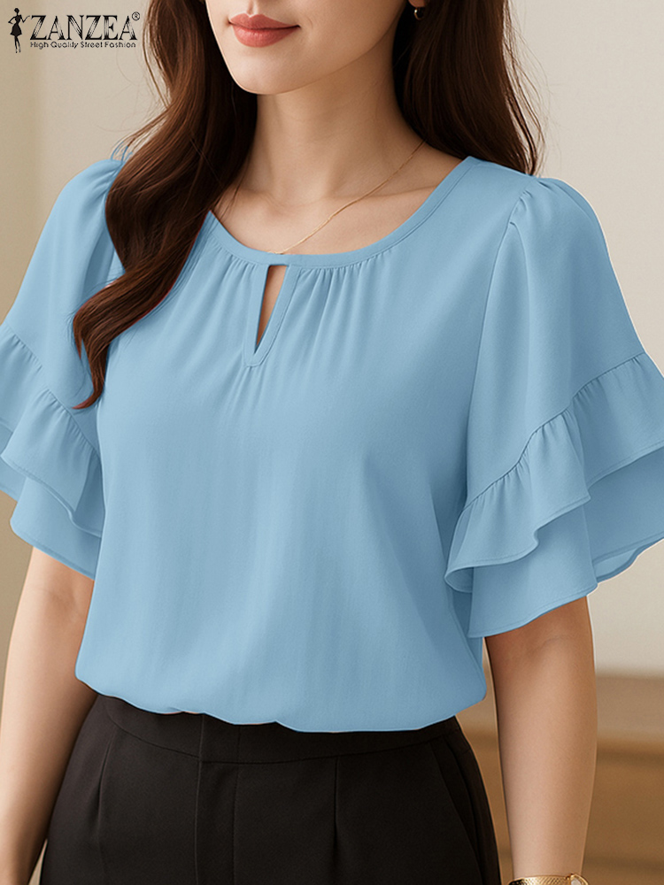 Summer Clothing Work - Stijlvolle Vrouwen Blouses ZANZEA 2025 Zomer