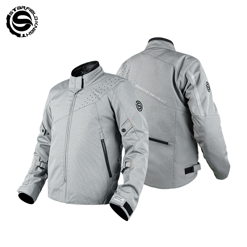 SFK grijze motorrijkleding her - Summer Knights Clothing recensie en prijs