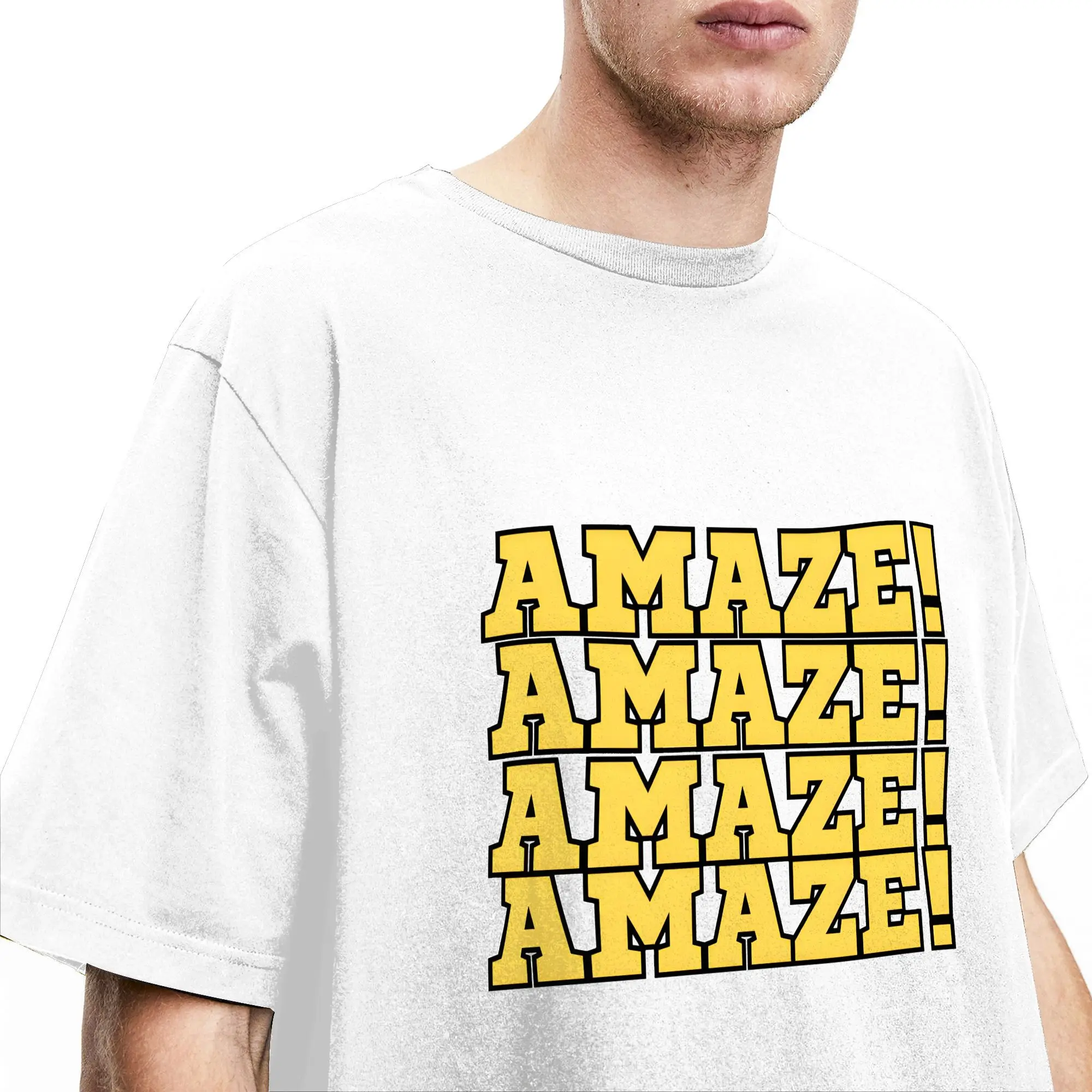 Heren T-shirts AMAZE Project H - Yellow Summer Clothing recensie en prijs