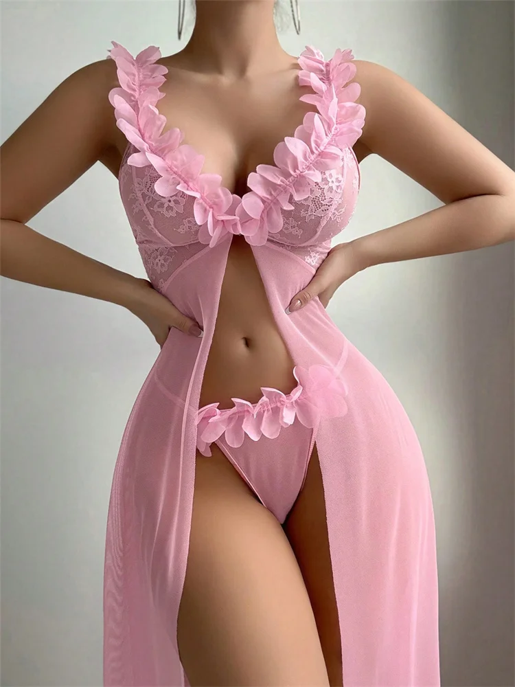 Roze bloemen sexy nachtkleding - Summer Clothing Collection recensie en prijs