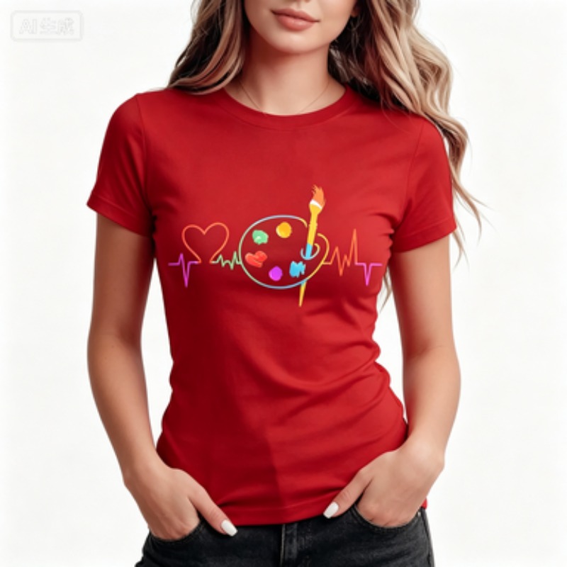 Kleurrijk geometrisch dames T- - Summer Clothing Color Palette recensie en prijs