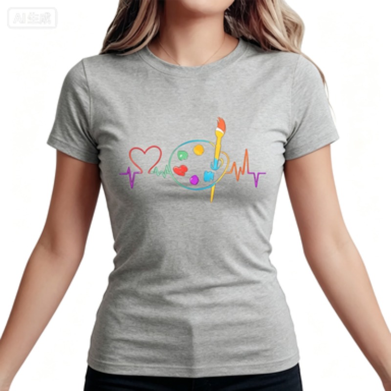 Kleurrijk geometrisch dames T- - Summer Clothing Color Palette recensie en prijs