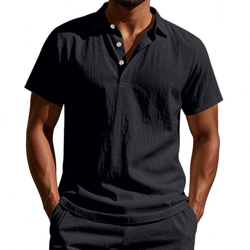 Hoogwaardig 95% linnen poloshi - Summer Clothing Men Linen recensie en prijs