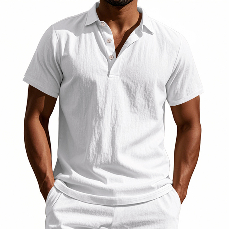 Hoogwaardig 95% linnen poloshi - Summer Clothing Men Linen recensie en prijs