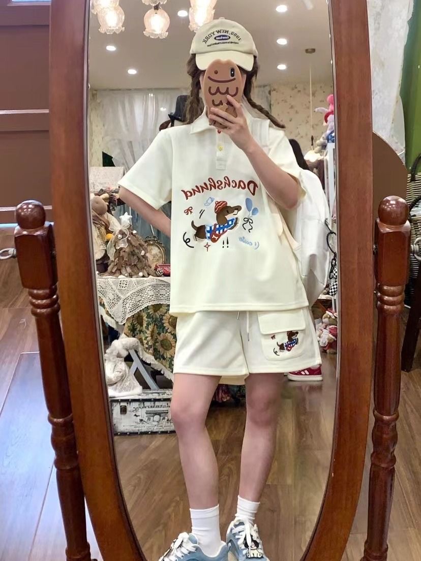 Kawaii Borduren Hond Japan Sti - Summer Clothing Cartoon recensie en prijs