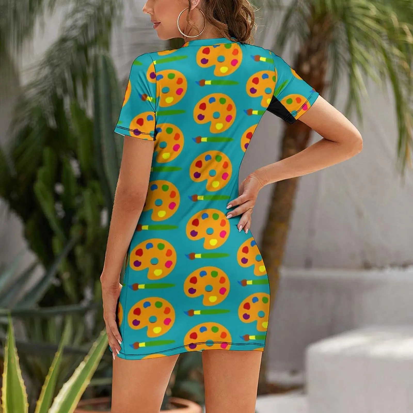 Kleurrijk verfpalette Jurk met - Summer Clothing Color Palette recensie en prijs
